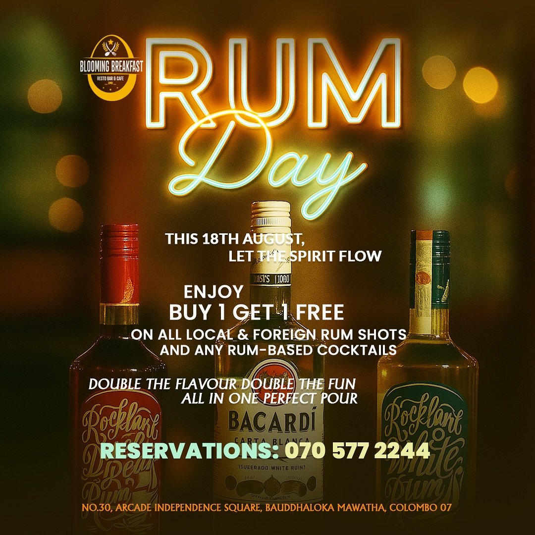 Rum Day Revelry 🥃18th August is all about bold flavours and good timesEnjoy Buy 1 Get 1 FREE on